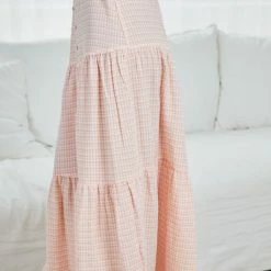 Qtrend Fashion PTY LTD Jayma Skirt - Orange Check CLOTHING