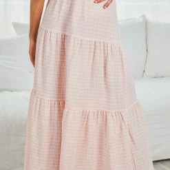 Qtrend Fashion PTY LTD Jayma Skirt - Orange Check CLOTHING