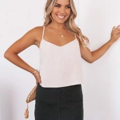 Dream House Truth Cami - Beige CLOTHING