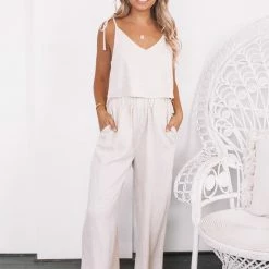 Miracle Fashion Honest Pants - Beige CLOTHING