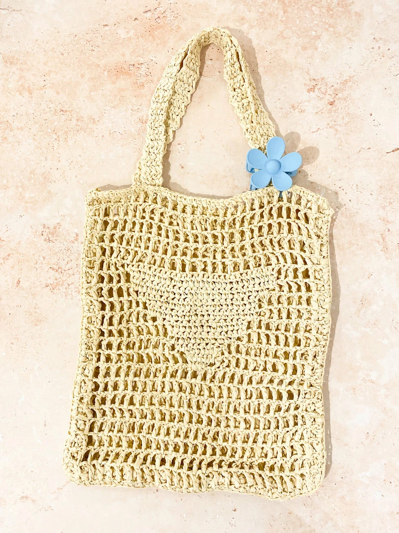Angel Whisper Accessories Raffia Beach Tote Bag - Natural 5 Angel Whisper Accessories Raffia Beach Tote Bag - Natural