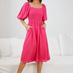 Desire Abbiane Dress - Hot Pink CLOTHING