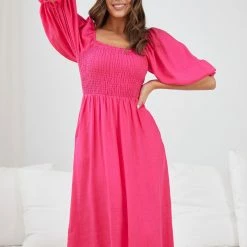 Desire Abbiane Dress - Hot Pink CLOTHING 13 Desire Abbiane Dress - Hot Pink CLOTHING
