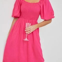 Desire Abbiane Dress - Hot Pink CLOTHING 12 Desire Abbiane Dress - Hot Pink CLOTHING