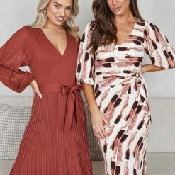 Spicy Sugar Abby Mae Dress - Rust CLOTHING