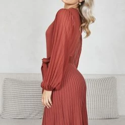 Spicy Sugar Abby Mae Dress - Rust CLOTHING