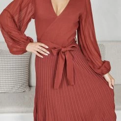 Spicy Sugar Abby Mae Dress - Rust CLOTHING