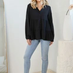 Miracle Fashion CLOTHING Abree Blouse - Black 13 Miracle Fashion CLOTHING Abree Blouse - Black