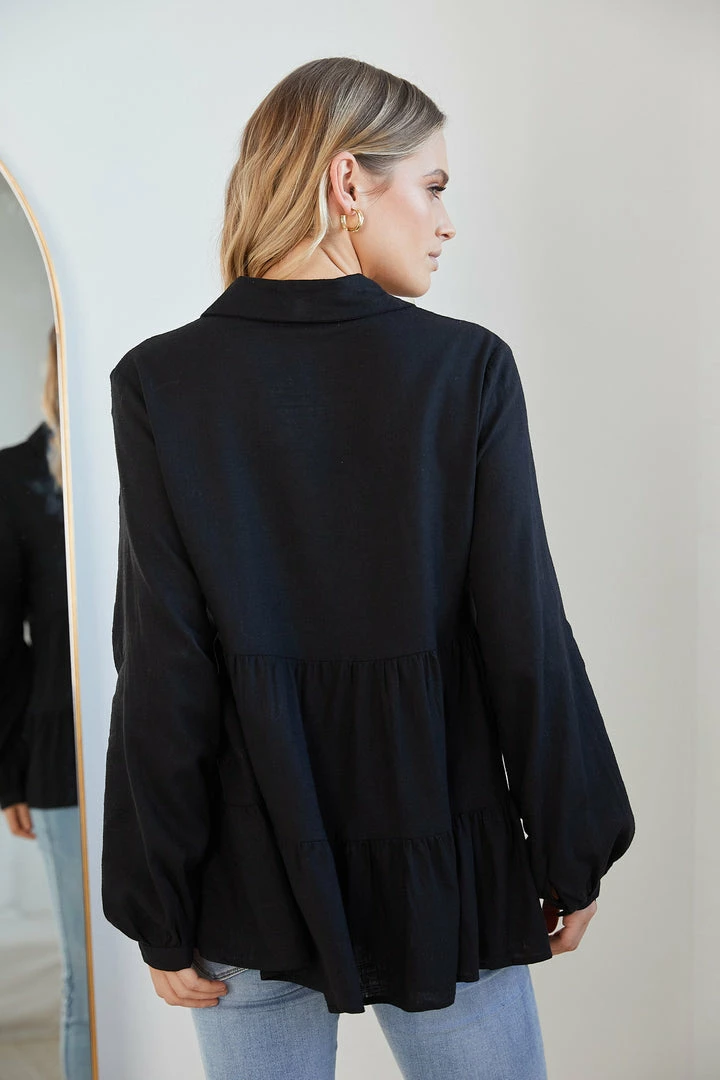 Miracle Fashion CLOTHING Abree Blouse - Black 4 Miracle Fashion CLOTHING Abree Blouse - Black