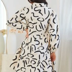 YH & Co (Chloe Yip) Adalaine Dress - Beige Print