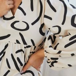 YH & Co (Chloe Yip) Adalaine Dress - Beige Print