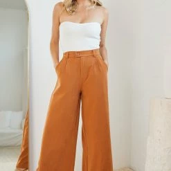 Qtrend Fashion PTY LTD CLOTHING Adamaris Pants - Camel 13 Qtrend Fashion PTY LTD CLOTHING Adamaris Pants - Camel