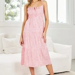 Desire Adrielle Dress - Pink Print