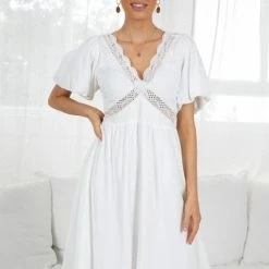 Desire Adrina Dress - White CLOTHING