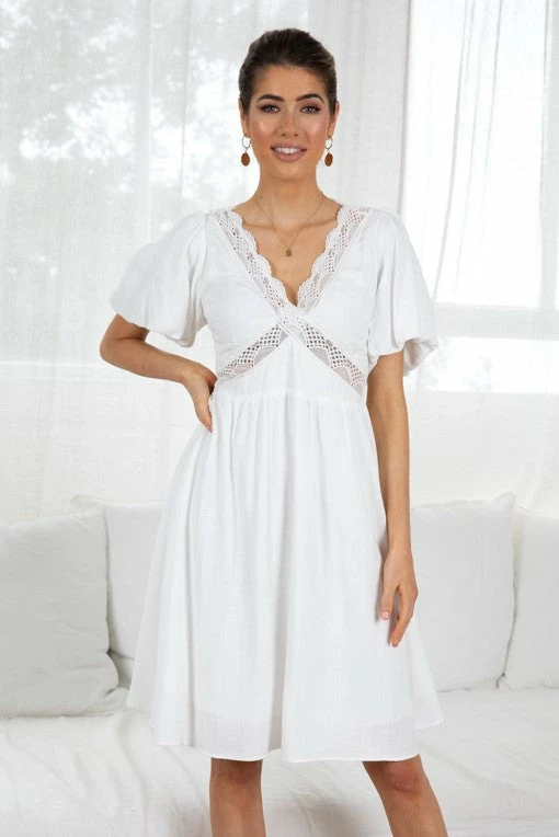 Desire Adrina Dress - White CLOTHING 4 Desire Adrina Dress - White CLOTHING