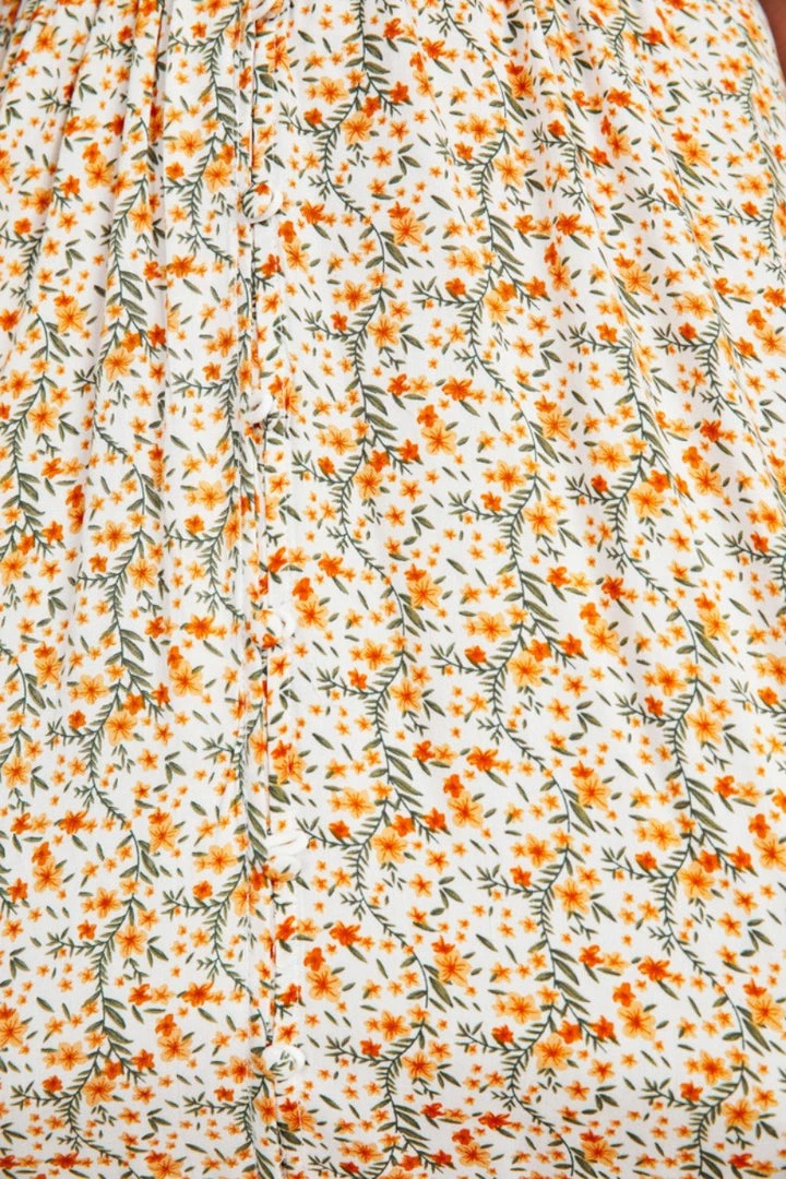 Evermore Fashion CLOTHING Agostina Dress - Orange Print 7 Evermore Fashion CLOTHING Agostina Dress - Orange Print