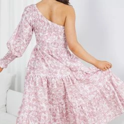 Qtrend Fashion PTY LTD Alarica Dress - Burgundy Print CLOTHING