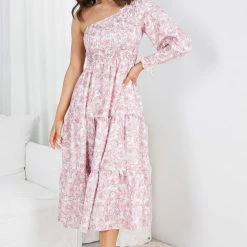 Qtrend Fashion PTY LTD Alarica Dress - Burgundy Print CLOTHING