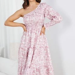 Qtrend Fashion PTY LTD Alarica Dress - Burgundy Print CLOTHING