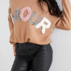 Miracle Fashion CLOTHING Amour Jumper - Brown 12 Miracle Fashion CLOTHING Amour Jumper - Brown