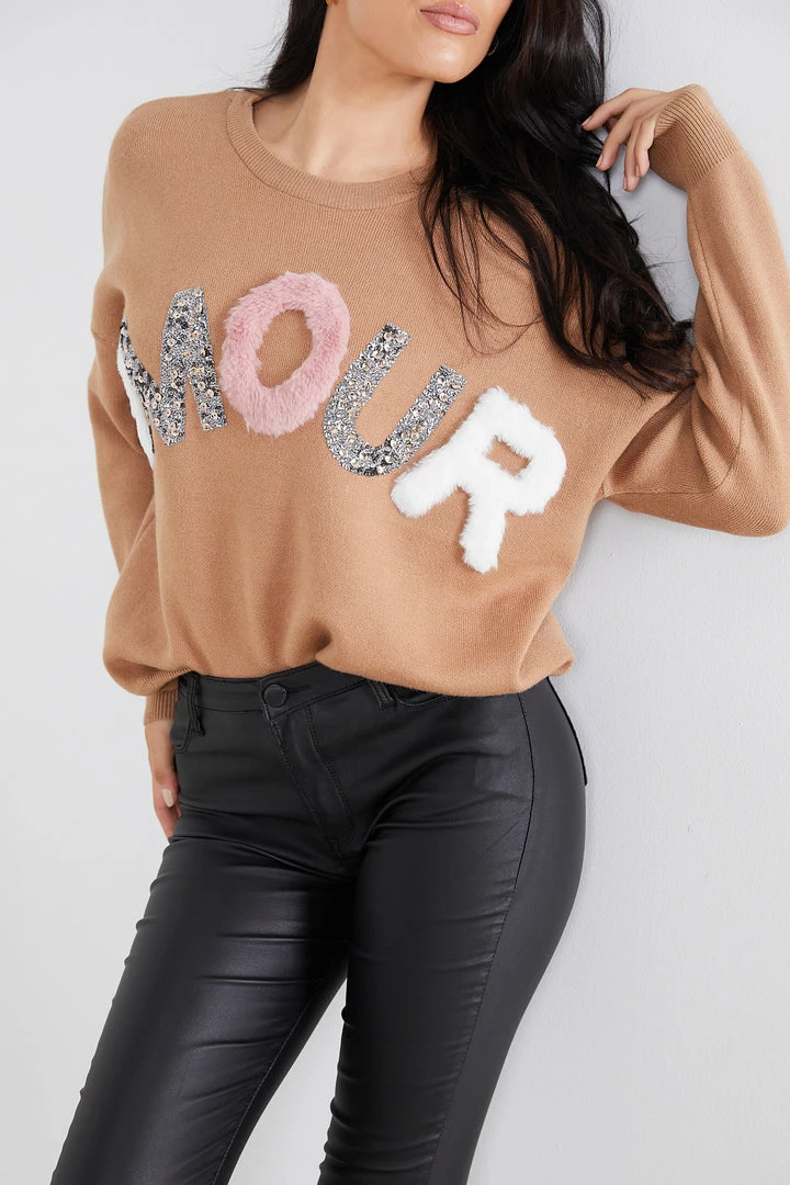 Miracle Fashion CLOTHING Amour Jumper - Brown 6 Miracle Fashion CLOTHING Amour Jumper - Brown