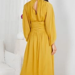Qtrend Fashion PTY LTD Analey Dress - Mustard CLOTHING