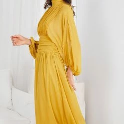 Qtrend Fashion PTY LTD Analey Dress - Mustard CLOTHING 11 Qtrend Fashion PTY LTD Analey Dress - Mustard CLOTHING