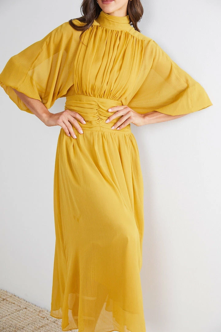 Qtrend Fashion PTY LTD Analey Dress - Mustard CLOTHING 6 Qtrend Fashion PTY LTD Analey Dress - Mustard CLOTHING