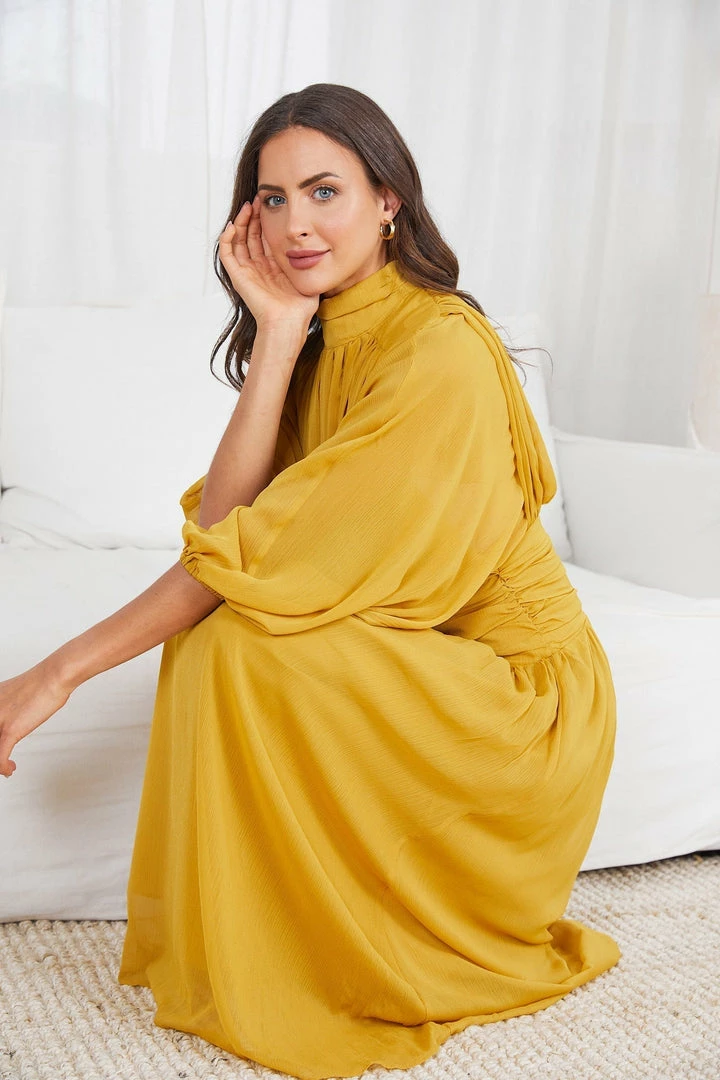 Qtrend Fashion PTY LTD Analey Dress - Mustard CLOTHING 8 Qtrend Fashion PTY LTD Analey Dress - Mustard CLOTHING