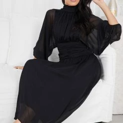 Qtrend Fashion PTY LTD Analey Dress - Black CLOTHING 14 Qtrend Fashion PTY LTD Analey Dress - Black CLOTHING