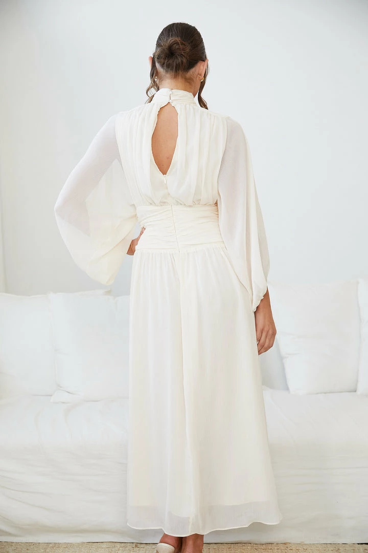 Qtrend Fashion PTY LTD CLOTHING Analey Dress - Cream 4 Qtrend Fashion PTY LTD CLOTHING Analey Dress - Cream