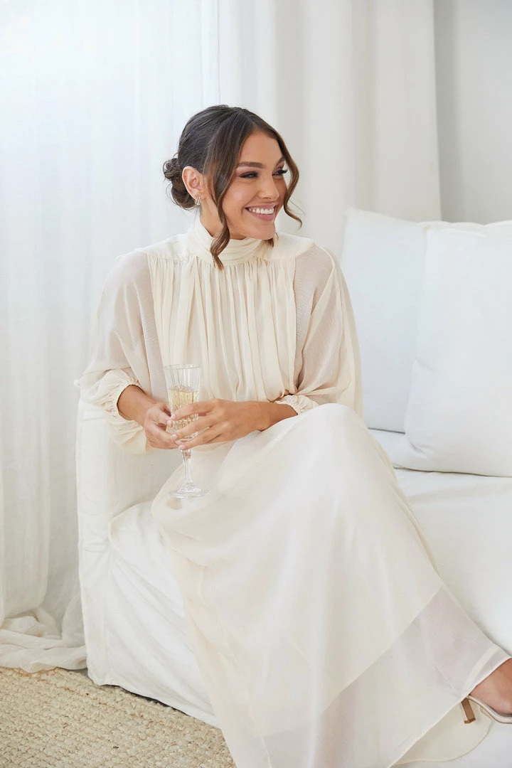 Qtrend Fashion PTY LTD CLOTHING Analey Dress - Cream 8 Qtrend Fashion PTY LTD CLOTHING Analey Dress - Cream