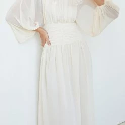 Qtrend Fashion PTY LTD CLOTHING Analey Dress - Cream 12 Qtrend Fashion PTY LTD CLOTHING Analey Dress - Cream