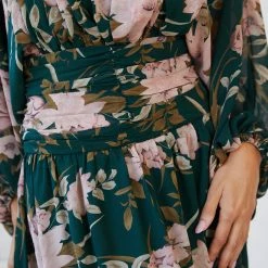 Qtrend Fashion PTY LTD Analey Dress - Green Floral 15 Qtrend Fashion PTY LTD Analey Dress - Green Floral