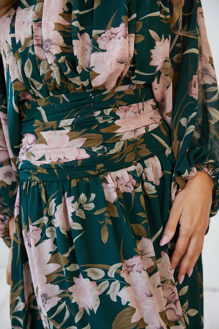 Qtrend Fashion PTY LTD Analey Dress - Green Floral 9 Qtrend Fashion PTY LTD Analey Dress - Green Floral