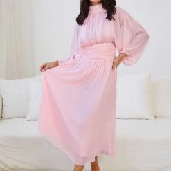 Qtrend Fashion PTY LTD Analey Dress - Light Pink CLOTHING
