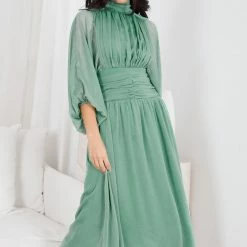 Qtrend Fashion PTY LTD Analey Dress - Sage CLOTHING