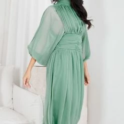 Qtrend Fashion PTY LTD Analey Dress - Sage CLOTHING 12 Qtrend Fashion PTY LTD Analey Dress - Sage CLOTHING