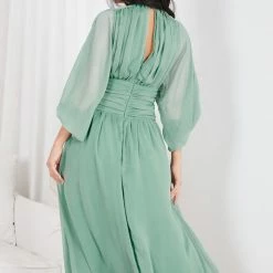 Qtrend Fashion PTY LTD Analey Dress - Sage CLOTHING 11 Qtrend Fashion PTY LTD Analey Dress - Sage CLOTHING