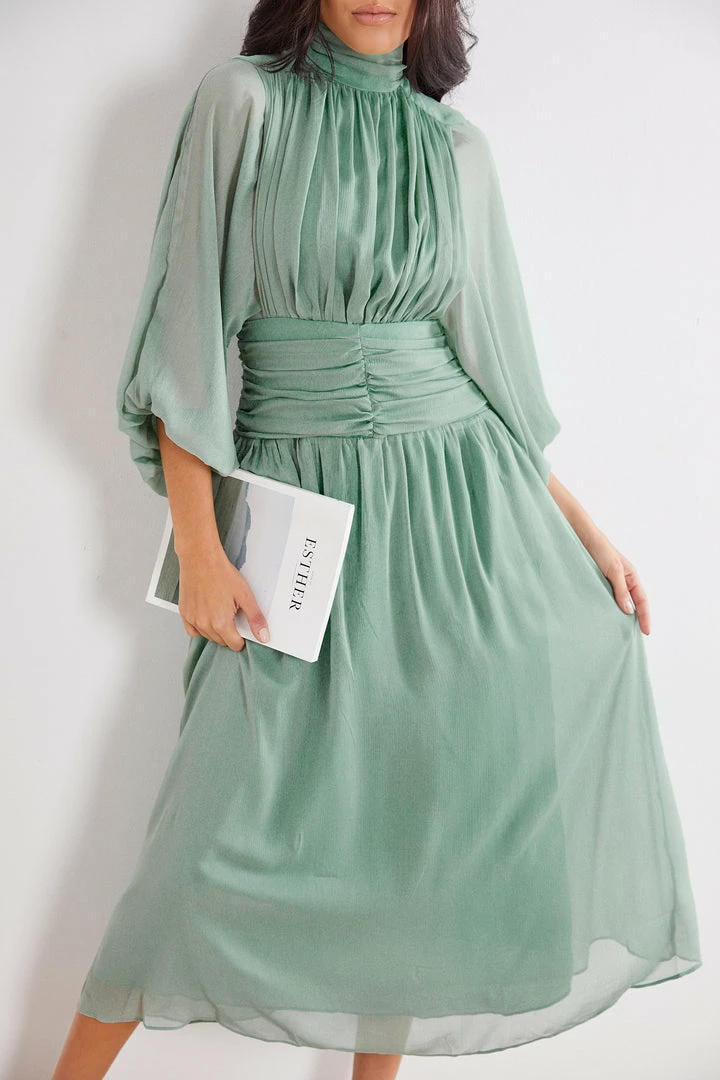 Qtrend Fashion PTY LTD Analey Dress - Sage CLOTHING 3 Qtrend Fashion PTY LTD Analey Dress - Sage CLOTHING