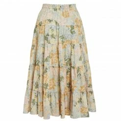 WE ARE KINDRED CLOTHING Anita Broiderie Midi Skirt - Mint Floral 12 WE ARE KINDRED CLOTHING Anita Broiderie Midi Skirt - Mint Floral