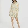 WE ARE KINDRED CLOTHING Anita Broiderie Mini Dress - Mint Floral