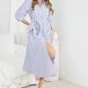 WeLove Fashion Antonette Dress - Blue Stripe CLOTHING