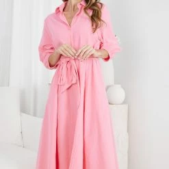 WeLove Fashion Antonette Dress - Pink CLOTHING