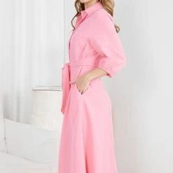 WeLove Fashion Antonette Dress - Pink CLOTHING