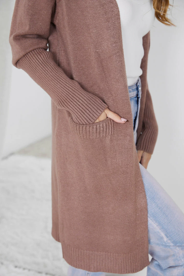 Rock Denim Artsy Cardigan - Brown CLOTHING 8 Rock Denim Artsy Cardigan - Brown CLOTHING