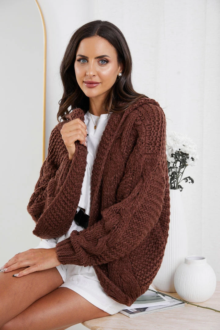 HQ Fashion Aspen Cardigan - Chocolate CLOTHING 5 HQ Fashion Aspen Cardigan - Chocolate CLOTHING