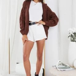 HQ Fashion Aspen Cardigan - Chocolate CLOTHING 14 HQ Fashion Aspen Cardigan - Chocolate CLOTHING