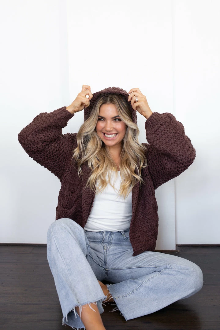 HQ Fashion Aspen Cardigan - Chocolate CLOTHING 3 HQ Fashion Aspen Cardigan - Chocolate CLOTHING