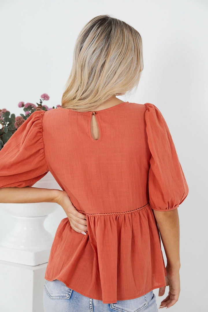 Style Box CLOTHING Aully Top - Rust 4 Style Box CLOTHING Aully Top - Rust